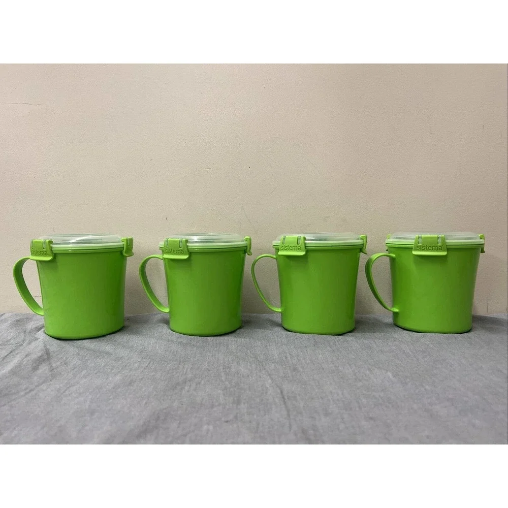Sistema To Go 4 pack set ~ Breakfast bowl, Soup mug, Noodle bowl ~ New in a Box